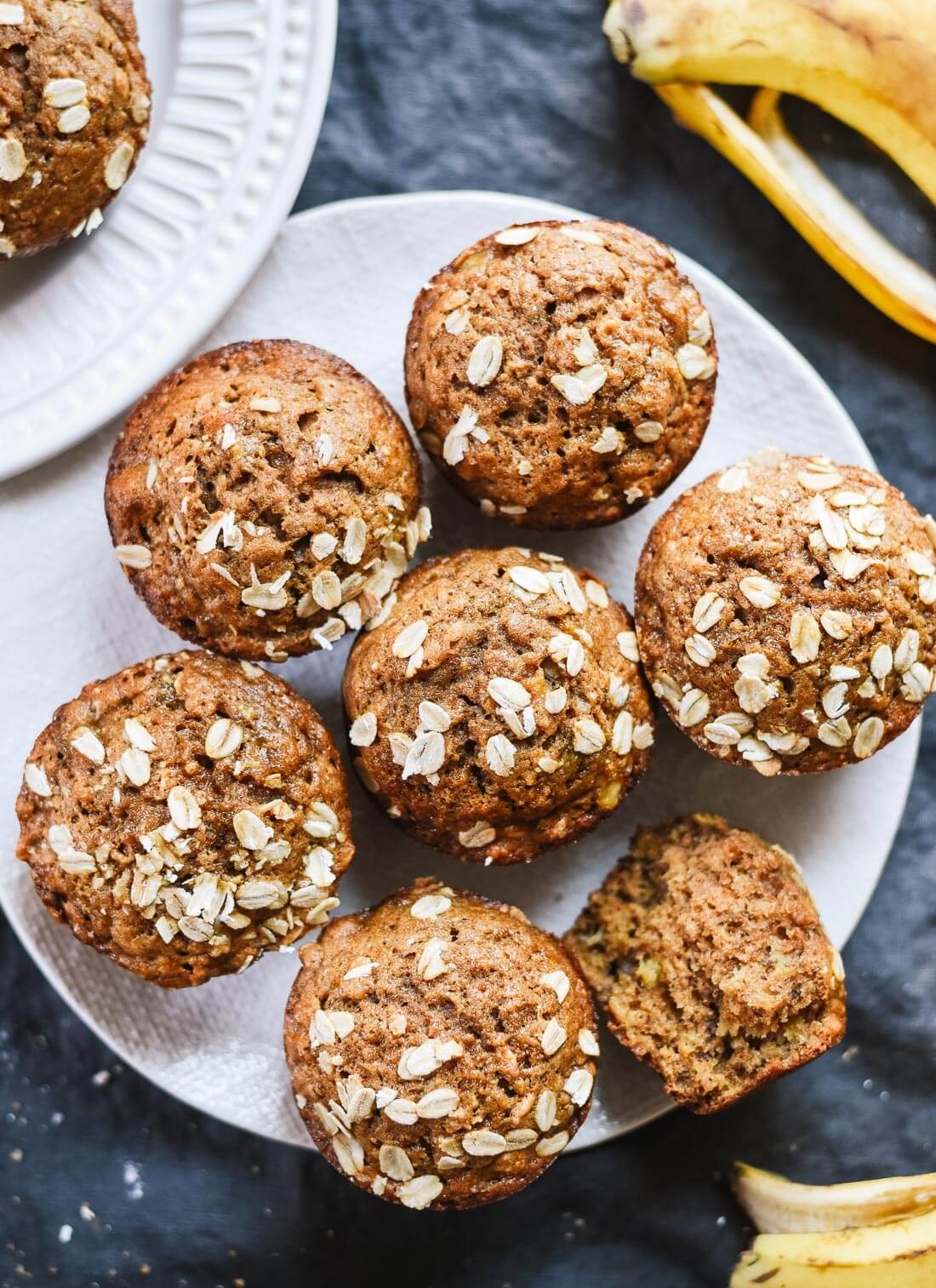 Secretly Healthy Banana Muffins: Whole Grain, No Refined Sugar